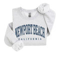 Newport Beach City Sweatshirt, California Pullover Shirt, Vintage Varsity Aesthetic Hoodie, Trendy Travel Destination...