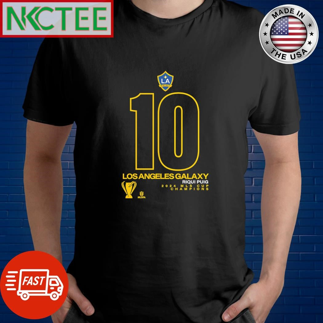 Nice 10 Los Angeles Galaxy Riqui Puig 2024 MLS Cup Champions shirt