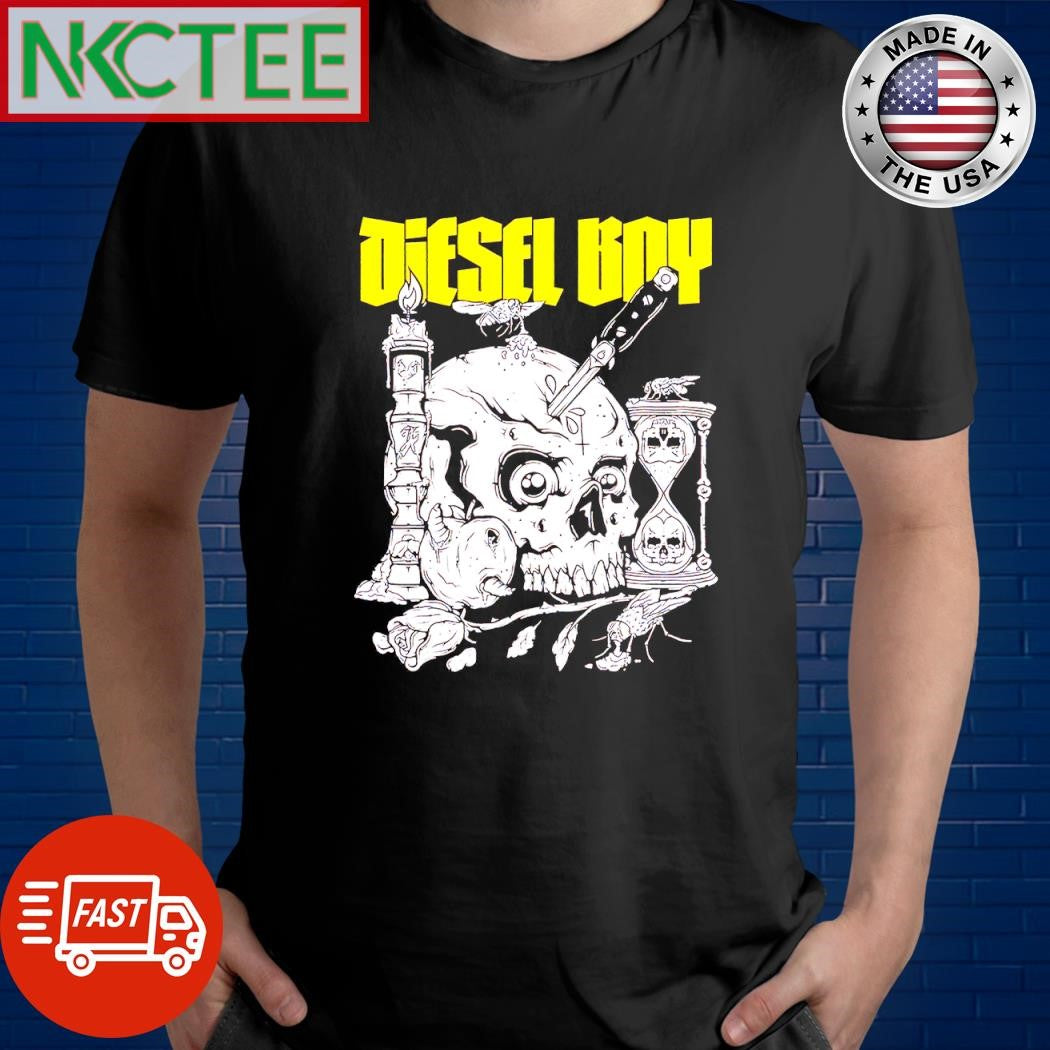Nice Diesel Boy Skull Knife graphic shirt