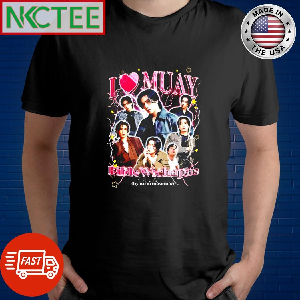 Nice I love Muay Bible Wichapas vintage shirt