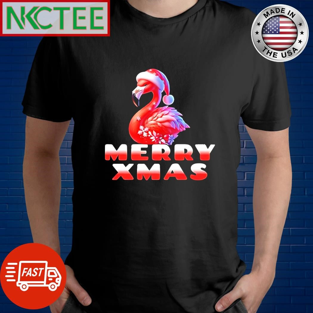 Nice Merry xmas flamingo Christmas shirt
