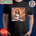 Nice Musician girl cartoon paint shirt
