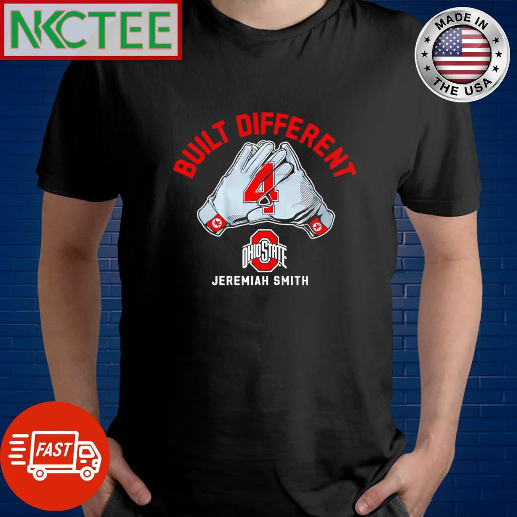 Nice Ohio State football Jeremiah Smith 4 Built Different hand shirt