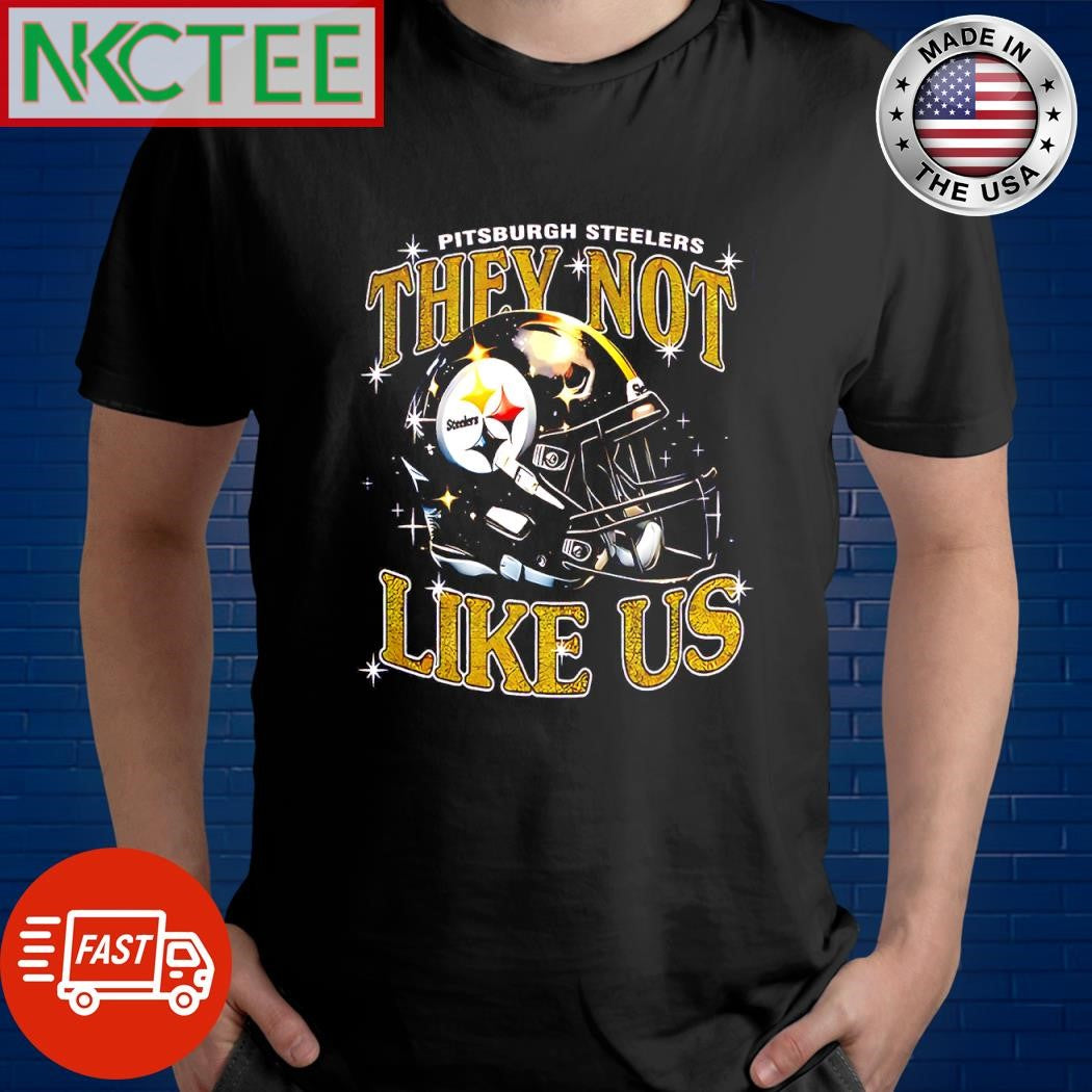 Nice Pitsburgh Steelers They Not Like Us helmet shirt