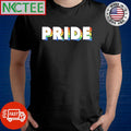 Nice Pride shadow rainbow text shirt