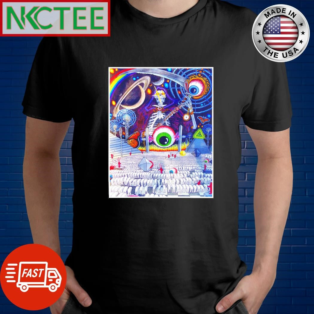Nice Skeleton eyes universal paint shirt