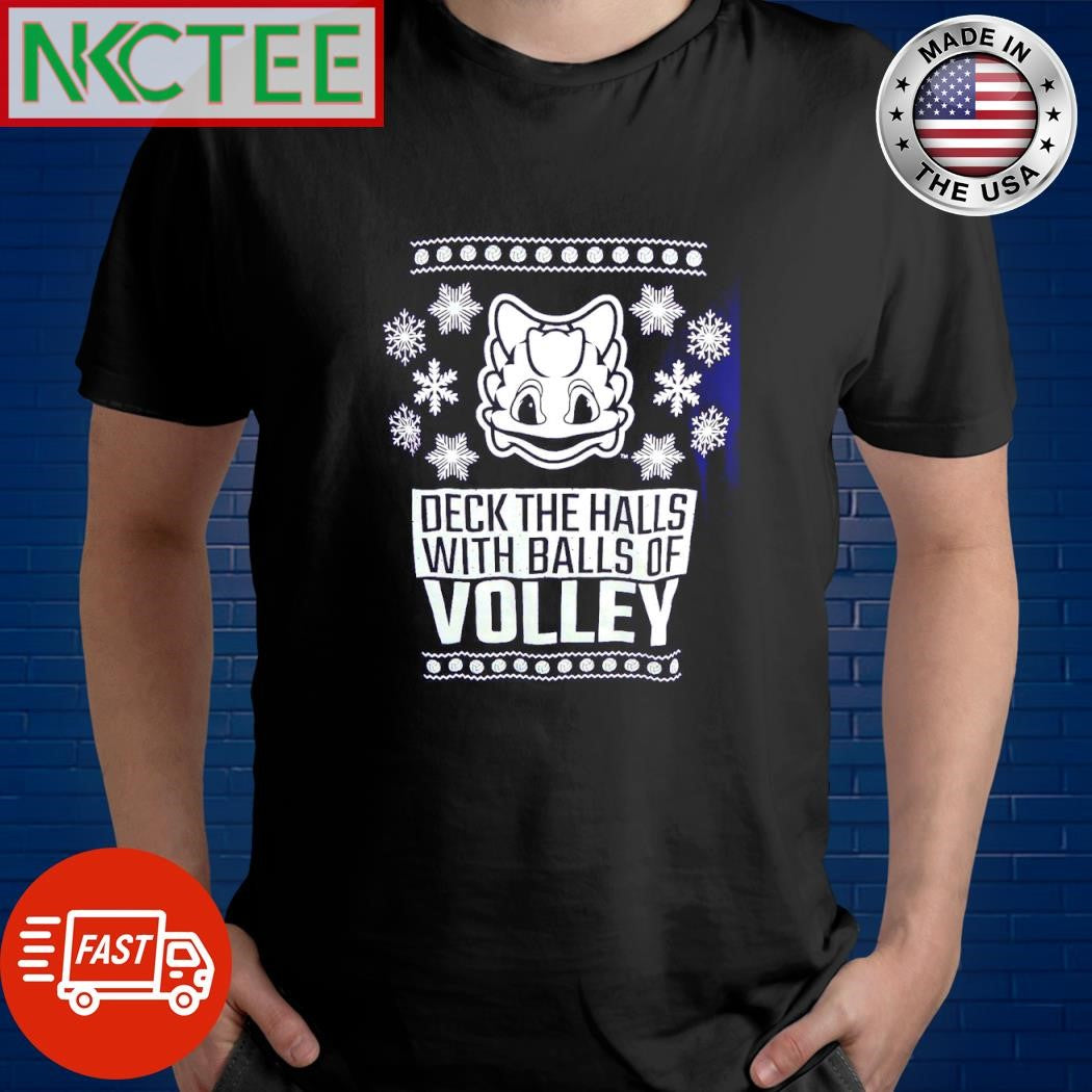 Nice Texas Christian University TCU Deck the halls with balls of volley ugly Christmas shirt