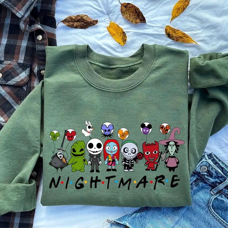 Nightmare Before Christmas Balloon Sweatshirt, Jack Skellington Shirt, Halloween Hoodie, Nightmare Before Christmas...