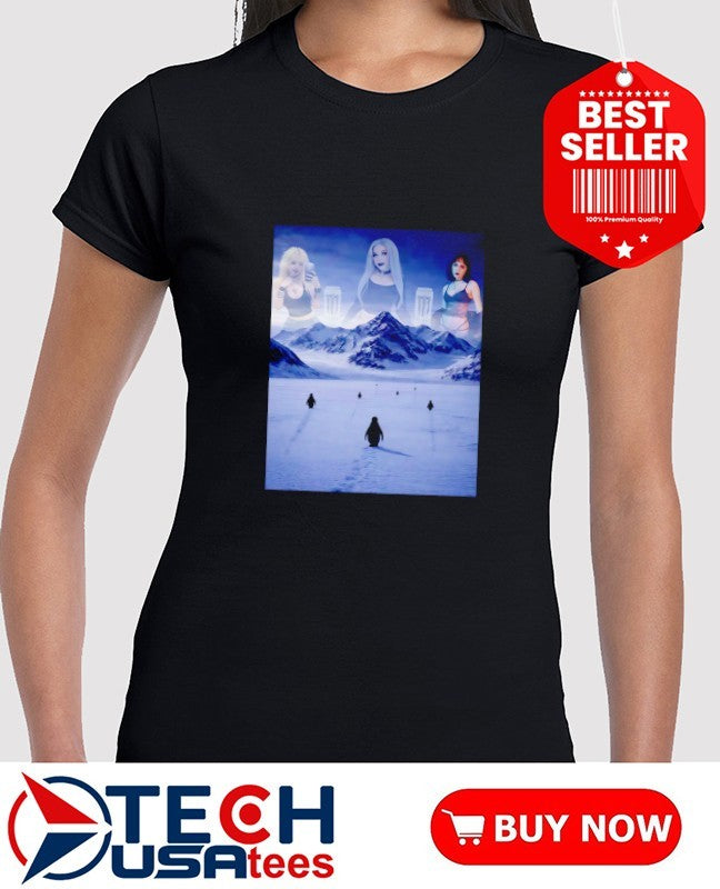 Nihilist Penguin Goth Girls White Monster graphic shirt