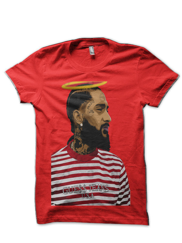 Nipsey Hussle Red T-Shirt Style001 Hoodie, Sweatshirt | PureTeeCo.com