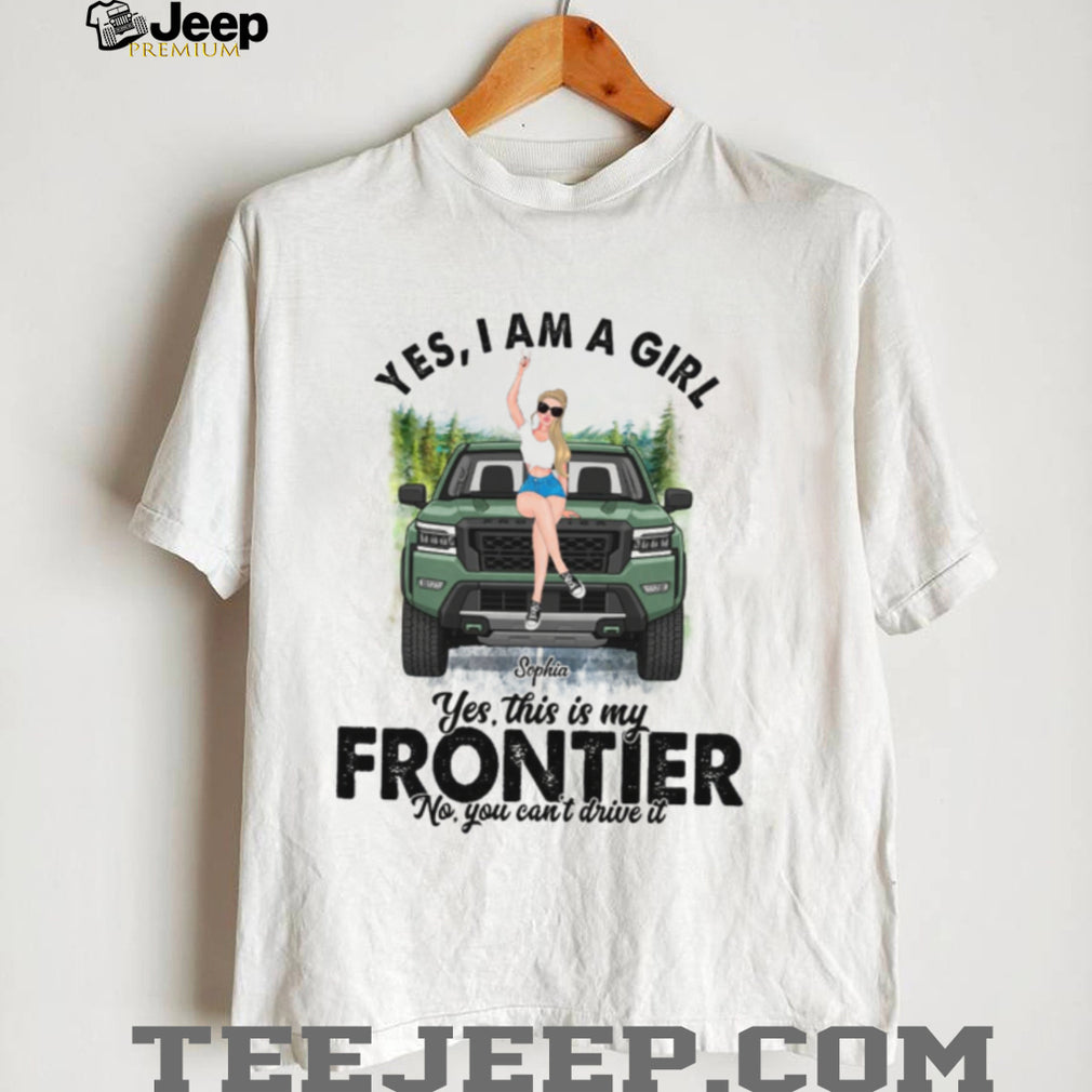 Nissan Frontier Truck Girl Custom Name Forest Shirt