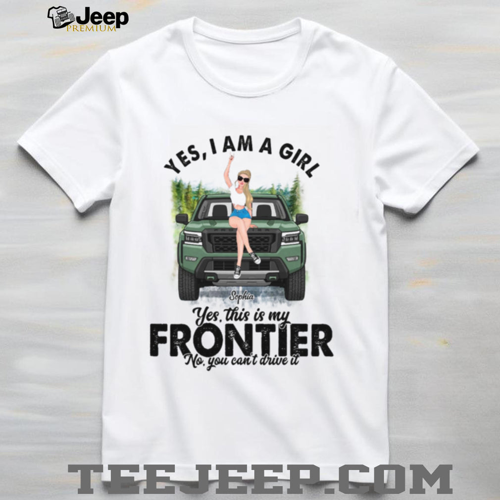 Nissan Frontier Truck Girl Custom Name Forest Shirt