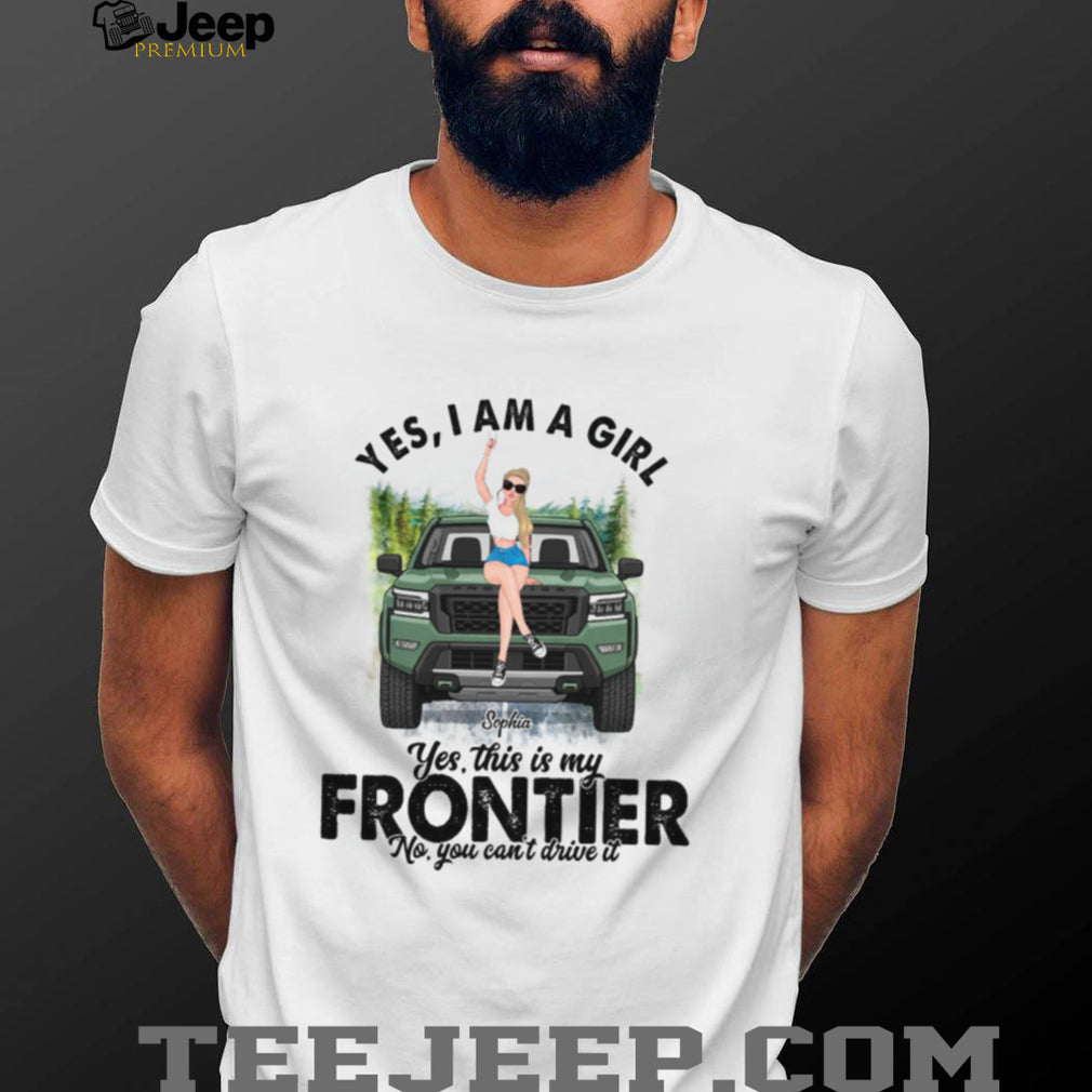 Nissan Frontier Truck Girl Custom Name Forest Shirt