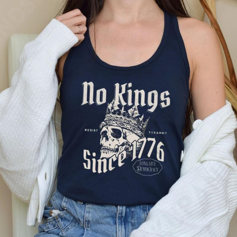 No Kings Since 1776 Tank Top, Feminist Political Protest Tank, Pro Democracy Patriotic Activist Gift, No Kings in America...