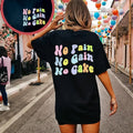 No Pain No Gain No Cake Pump Cover Funny Gym Shirt Weightlifting Shirt Workout Tee Gym Pump Cover Girl Gym Shirt Gym Gift...
