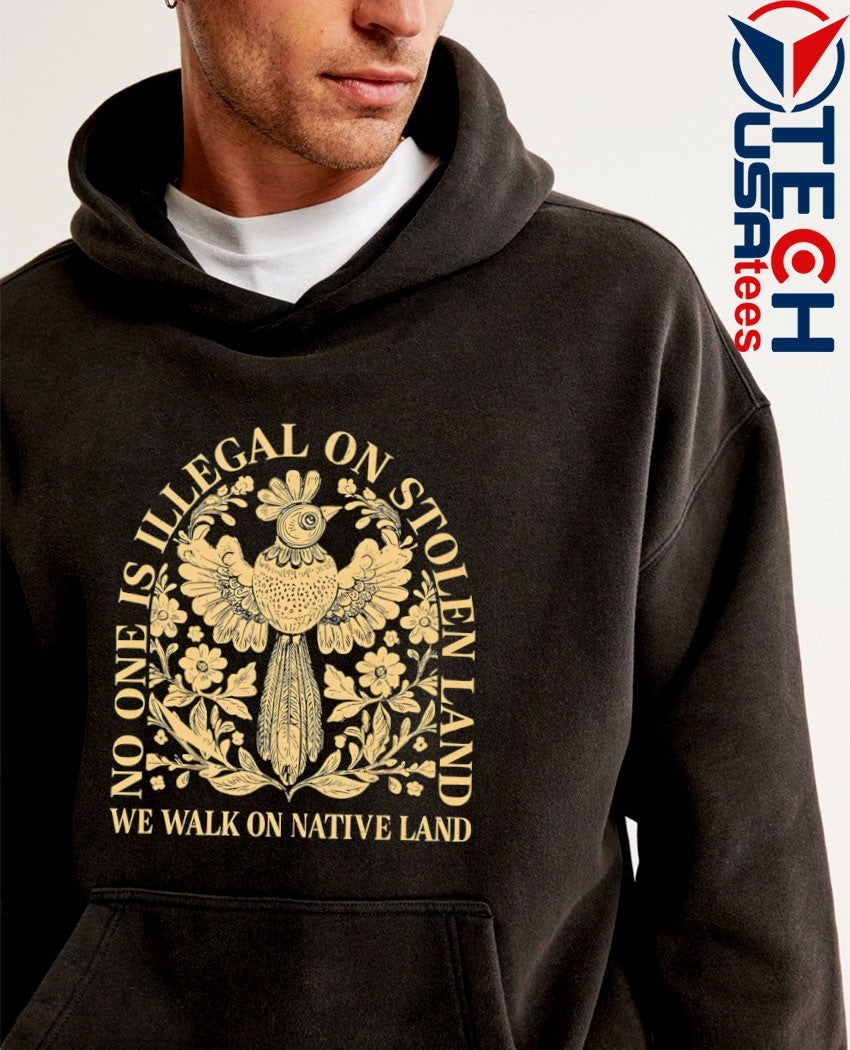 No one is illegal on stolen land we walk on native land Billie Eilish shirt