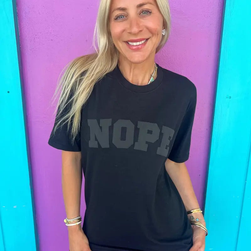 Nope Black Tee Hoodie, Sweatshirt | PureTeeCo.com