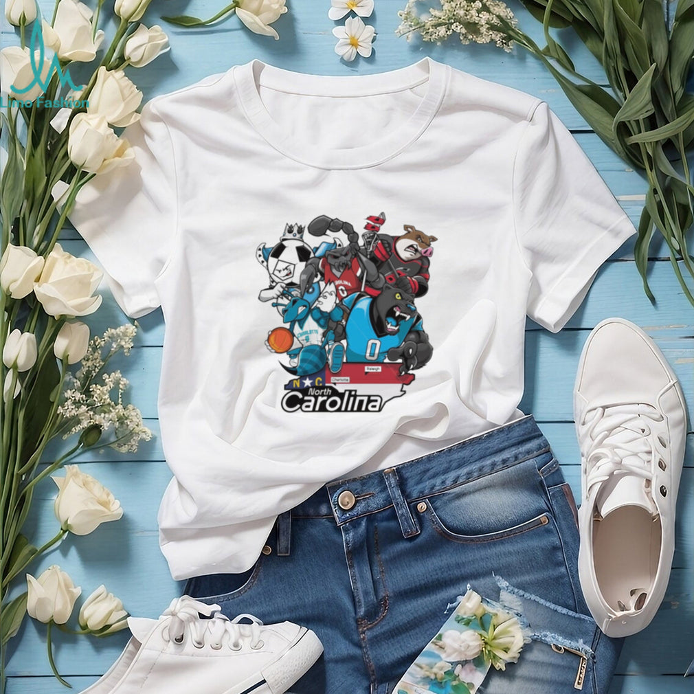 North Carolina Sports Mascot Collage mascots shirt