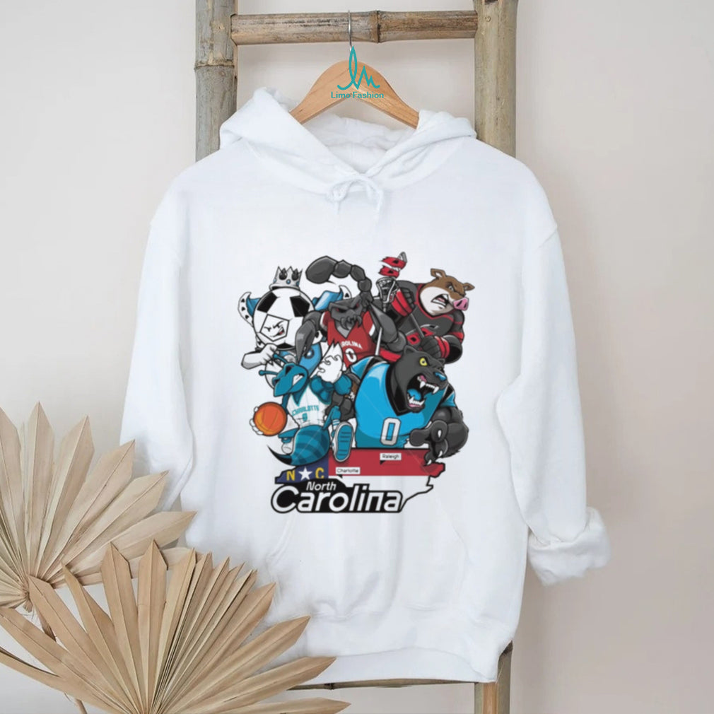 North Carolina Sports Mascot Collage mascots shirt