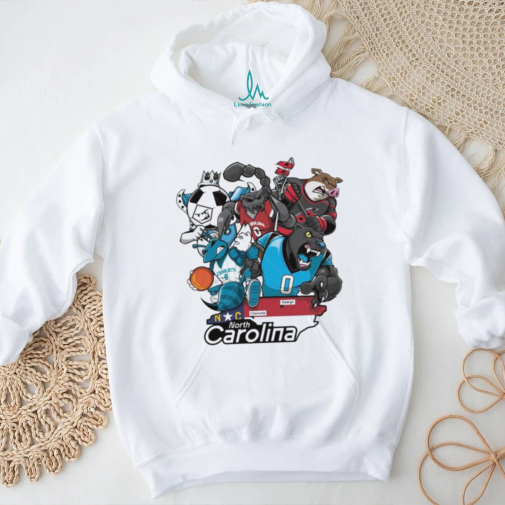 North Carolina Sports Mascot Collage mascots shirt