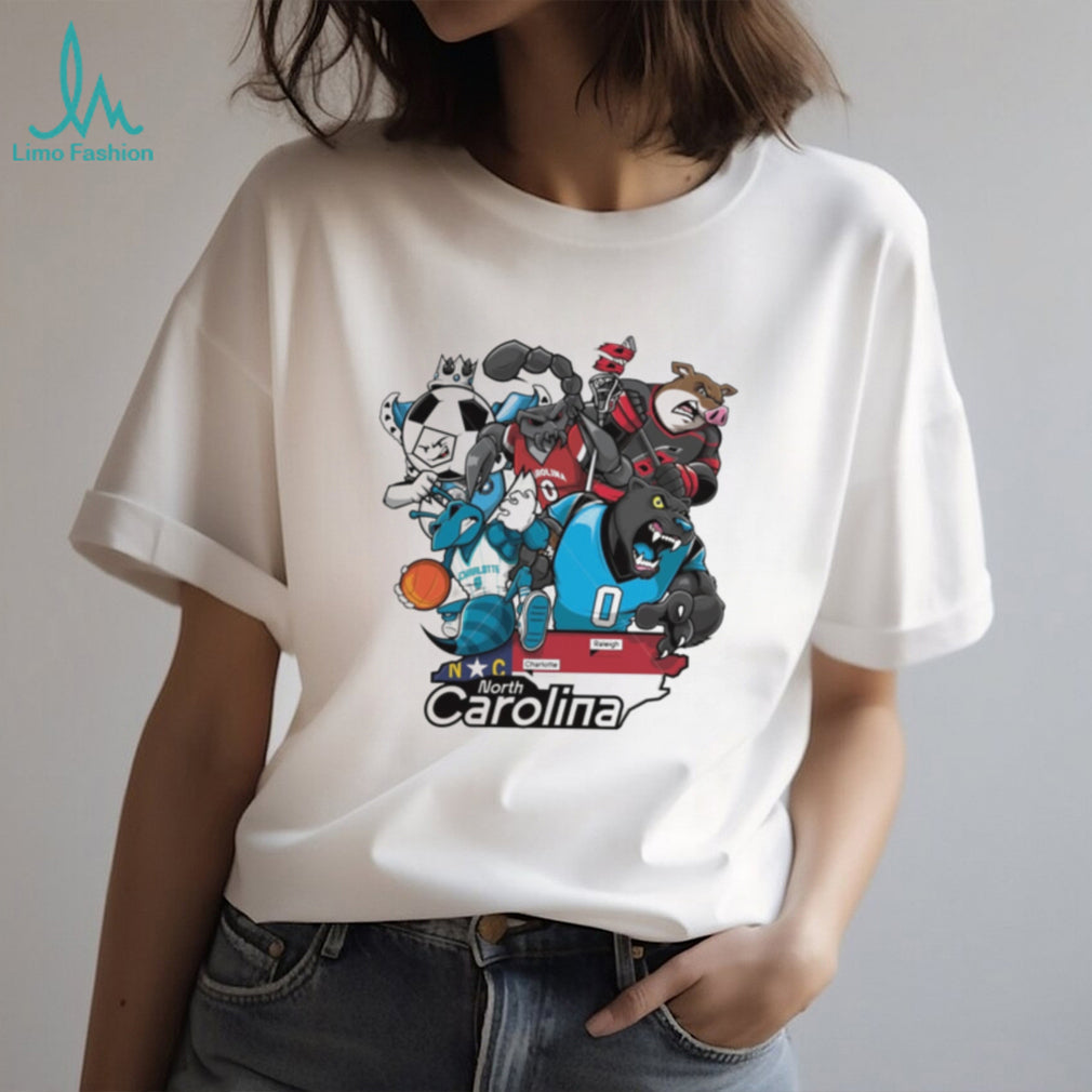 North Carolina Sports Mascot Collage mascots shirt