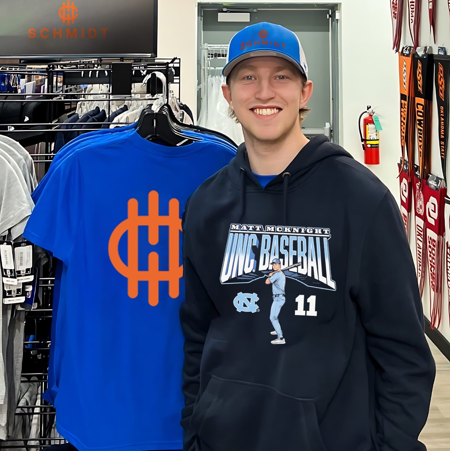 North Carolina Tar Heels Matt McKnight posing vintage shirt