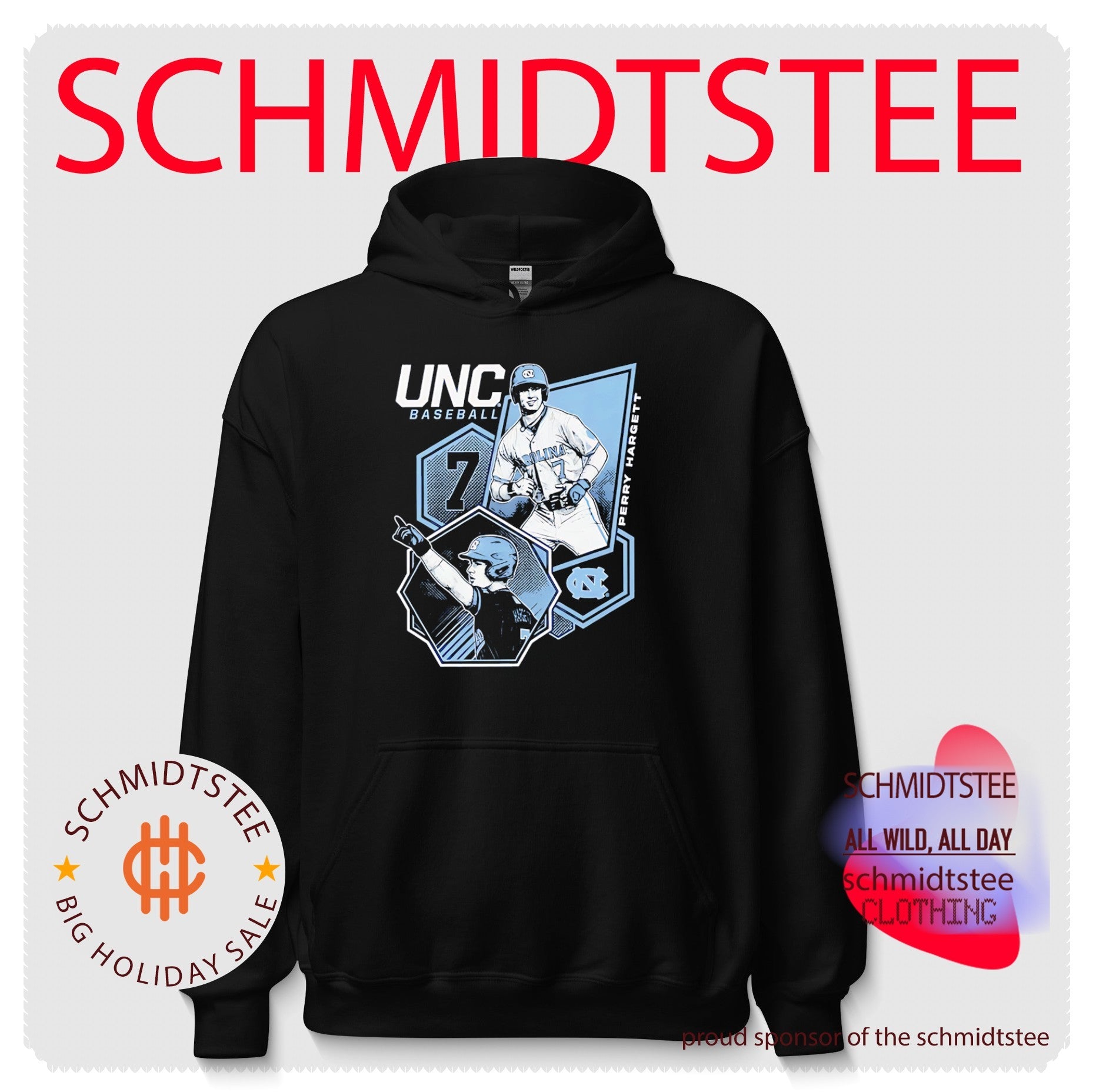 North Carolina Tar Heels Perry Hargett portrait shirt