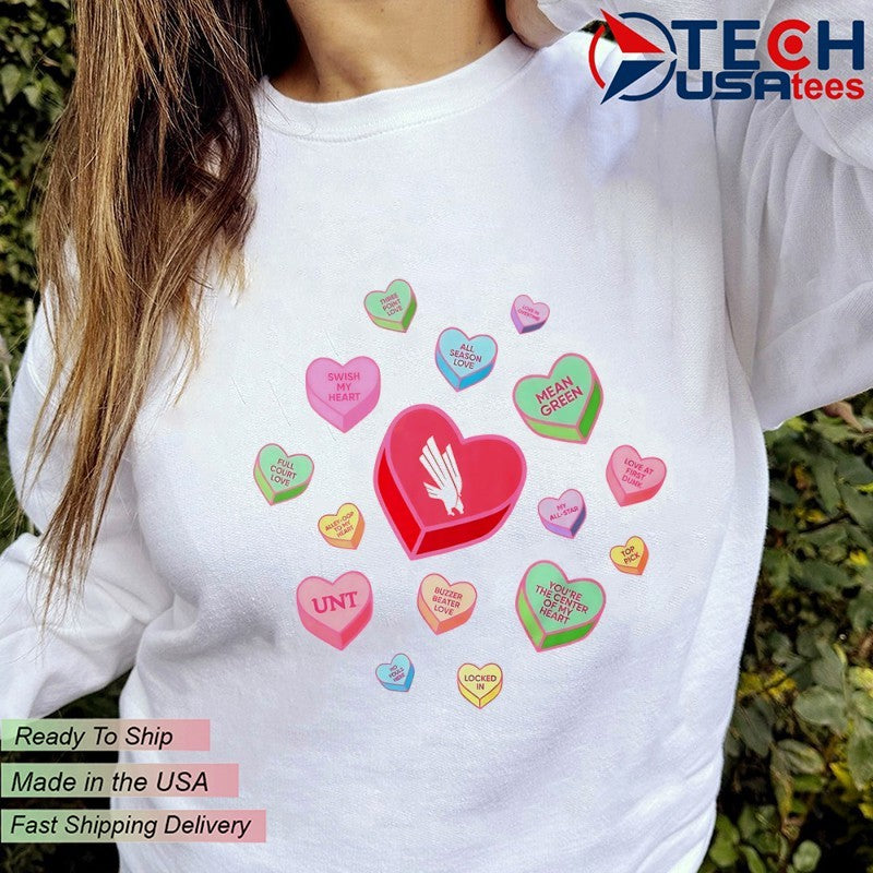 North Texas Mean Green Sweet Talk Valentine’s Day shirt