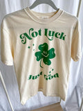 Not Luck Just God, Christian Clothing, Faith Apparel, Christian Gift, Jesus Shirt, Religious T-Shirt Hoodie, Sweatshirt