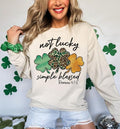 Not Lucky Simply Blessed Stpatrick's Day Shamrock Clover Stpatrick's Shirt Stpatrick's Quotes Hoodie, Sweatshirt
