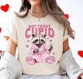 Not Today Cupid Shirt, Snarky Raccoon Valentine's Day Sweatshirt, Sarcastic Valentines Day Shirt, Sassy Humor Vday...