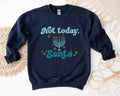 Not Today Santa Jewish Sweatshirt, Merry Christmas Hoodie, Funny Hanukkah Gift Long Sleeve, Religious Sweater. T-Shirts
