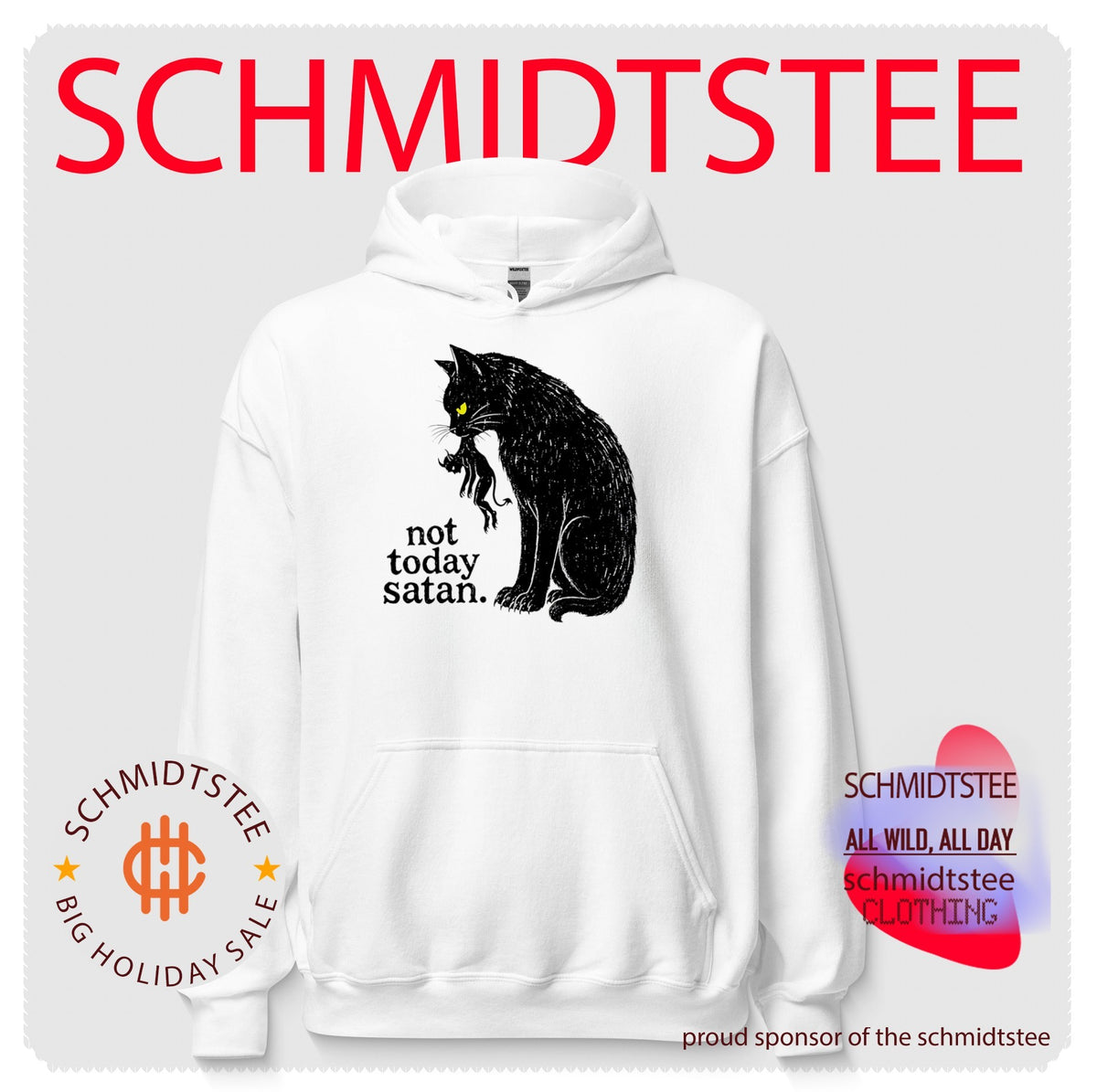 Not Today Satan Black Cat Holding Devil shirt