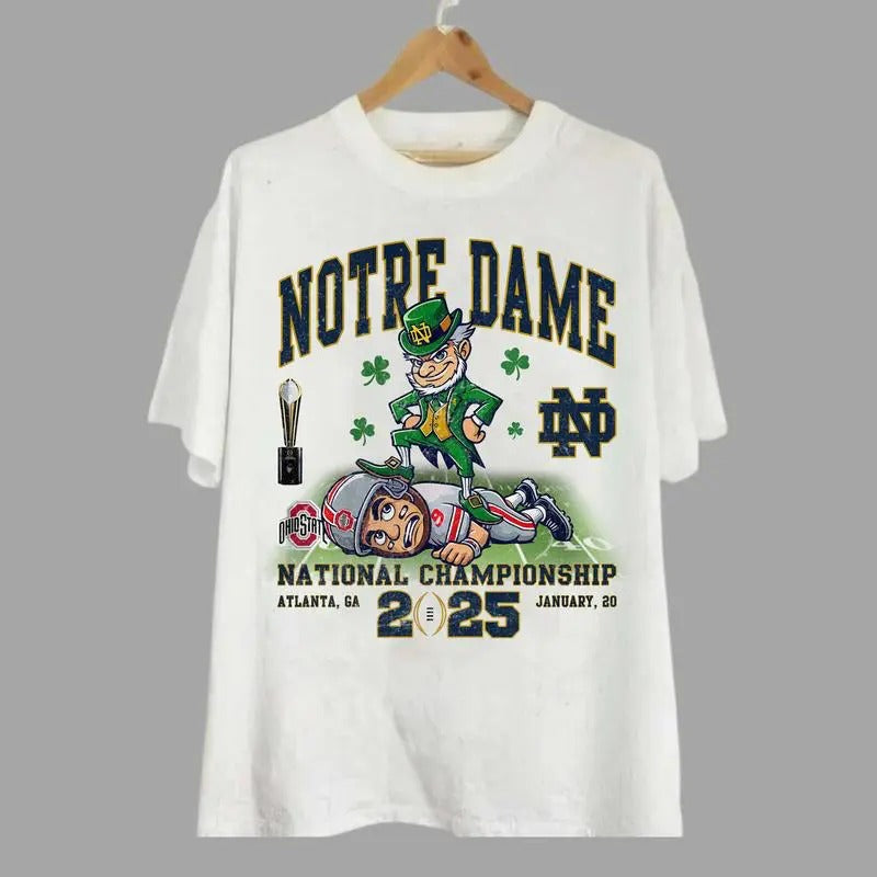 Notre Dame Fighting Irish T-Shirt, University of Notre Dame 2025 NCAA Champions Vintage Unisex Shirt, Graphic Shirt for...