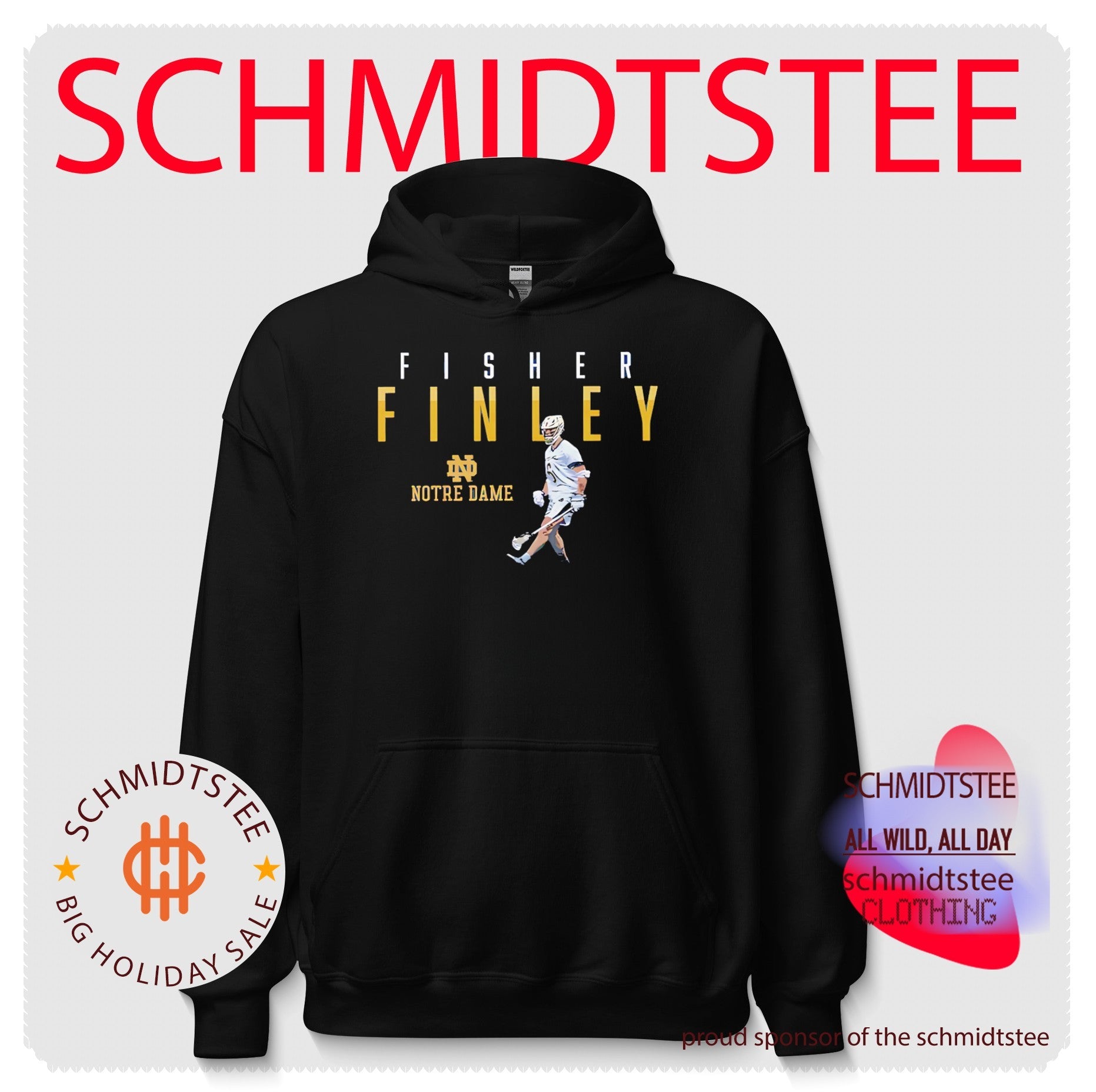 Notre Dame lacrosse Fisher Finley walking vintage shirt