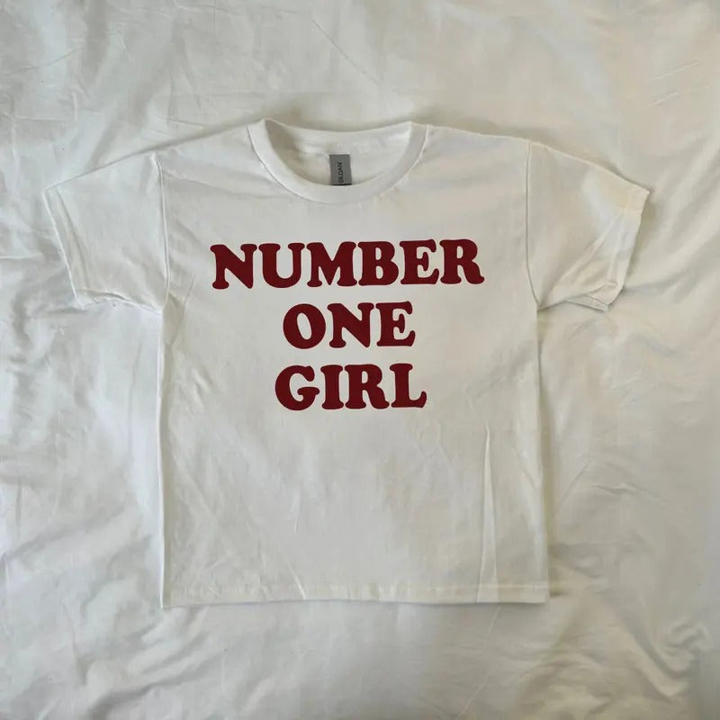 Number One Girl Baby Tee, vintage, Music Lover, Coquette, y2k clothing, Pinterest, 90s tee Hoodie, Sweatshirt | PureTeeCo.com