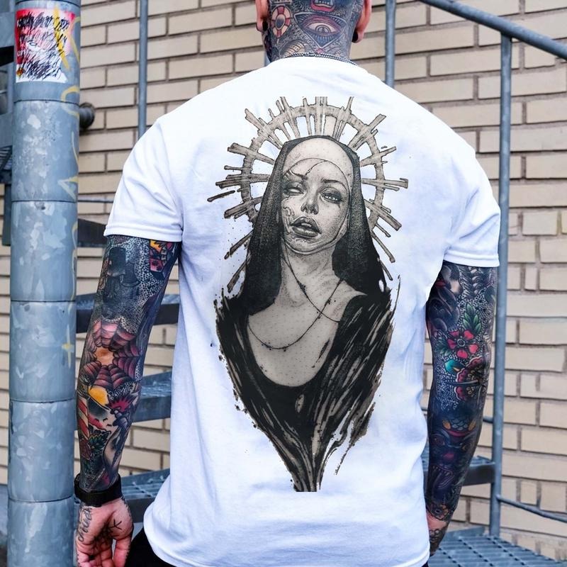 Nun Seduction Printed Men's T-shirt - Naughty Clothes Men Hoodie, Sweatshirt | PureTeeCo.com