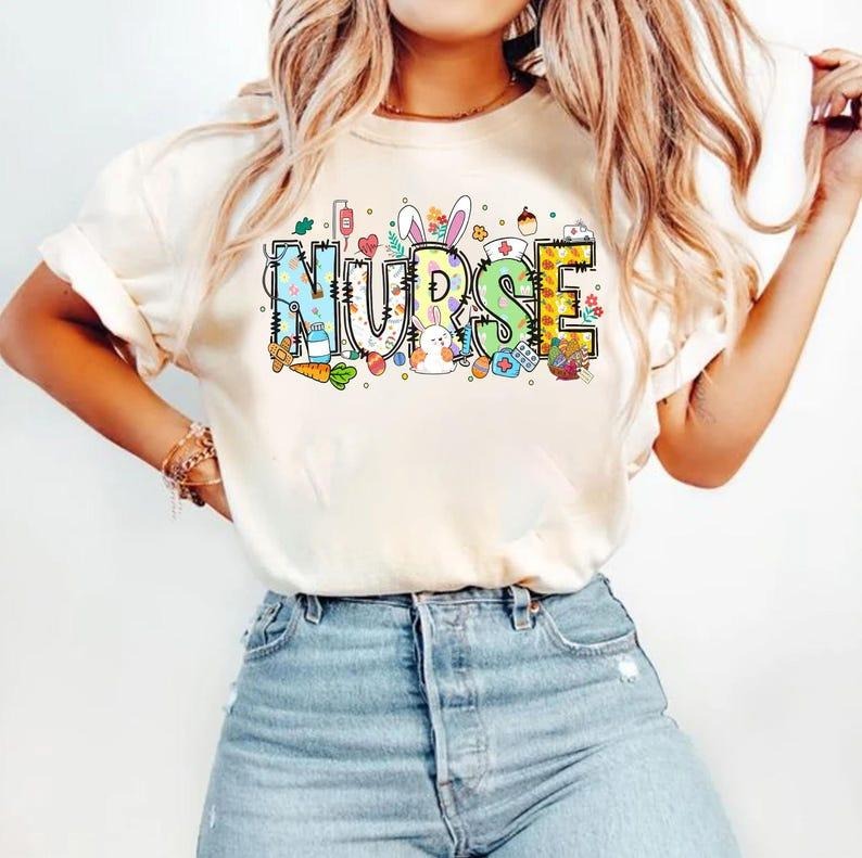Nurse Easter Day T-shirt, Nurse Gift, Nursing, Easter Day Hoodie, Sweatshirt | PureTeeCo.com