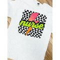 Nurse Neon Checkered Graphic Top T-Shirts, Hoodie, Sweatshirt | PureTeeCo.com