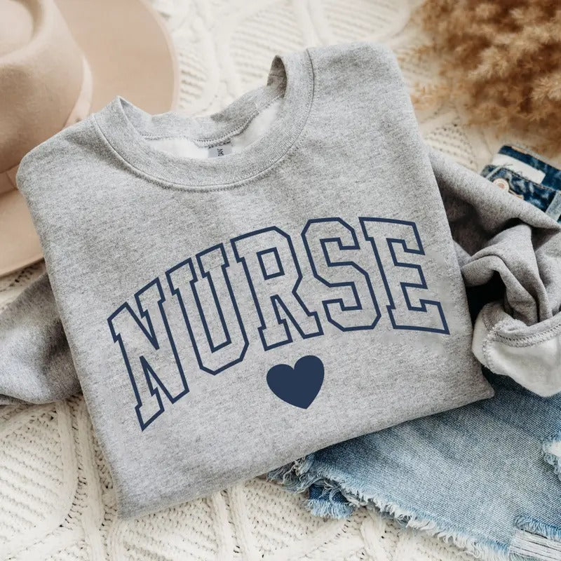 Nurse Sweatshirt, Vintage Nurse Heart Sweatshirt, RN Sweatshirt, ER Nurse Sweatshirt, Nurse Shirt, Gift For Her, Future...