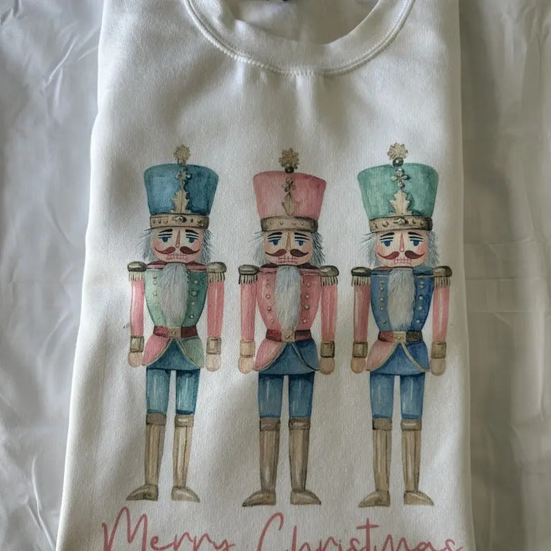 Nutcracker Merry Christmas Sweatshirt Comfy Christmas Sweatshirt T-Shirts, Hoodie | PureTeeCo.com