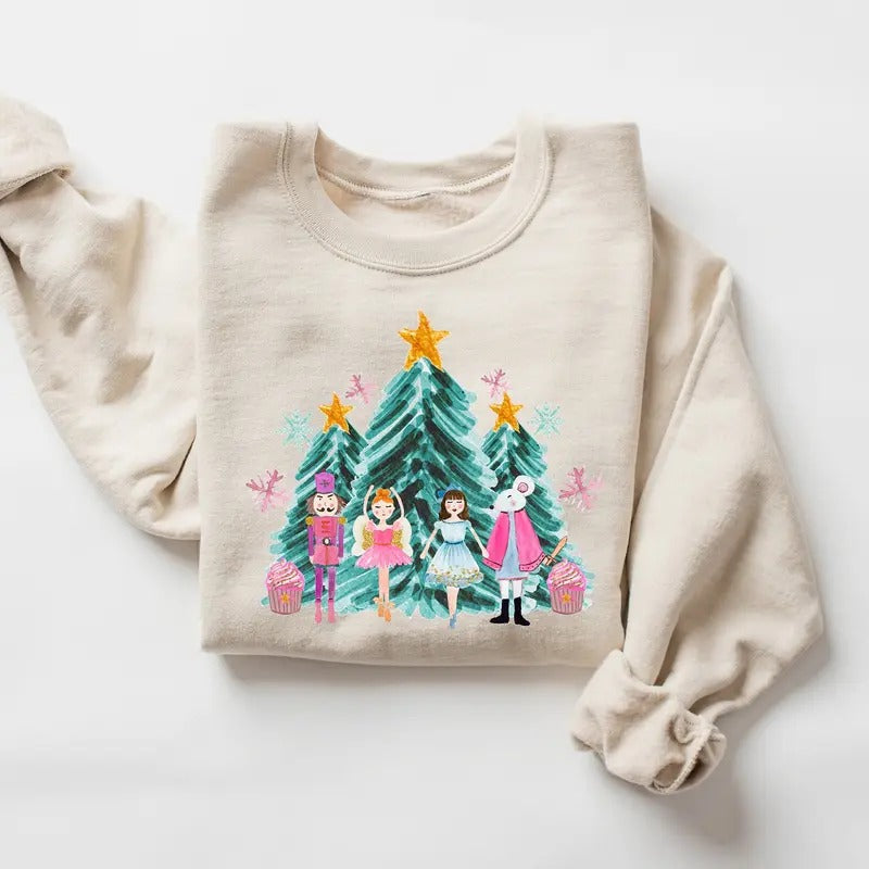 Nutcracker Sweatshirt, Christmas Sweatshirt, Sugar Plum Fairy Shirt, Christmas Sweater, Christmas Shirt, Xmas Shirt,...