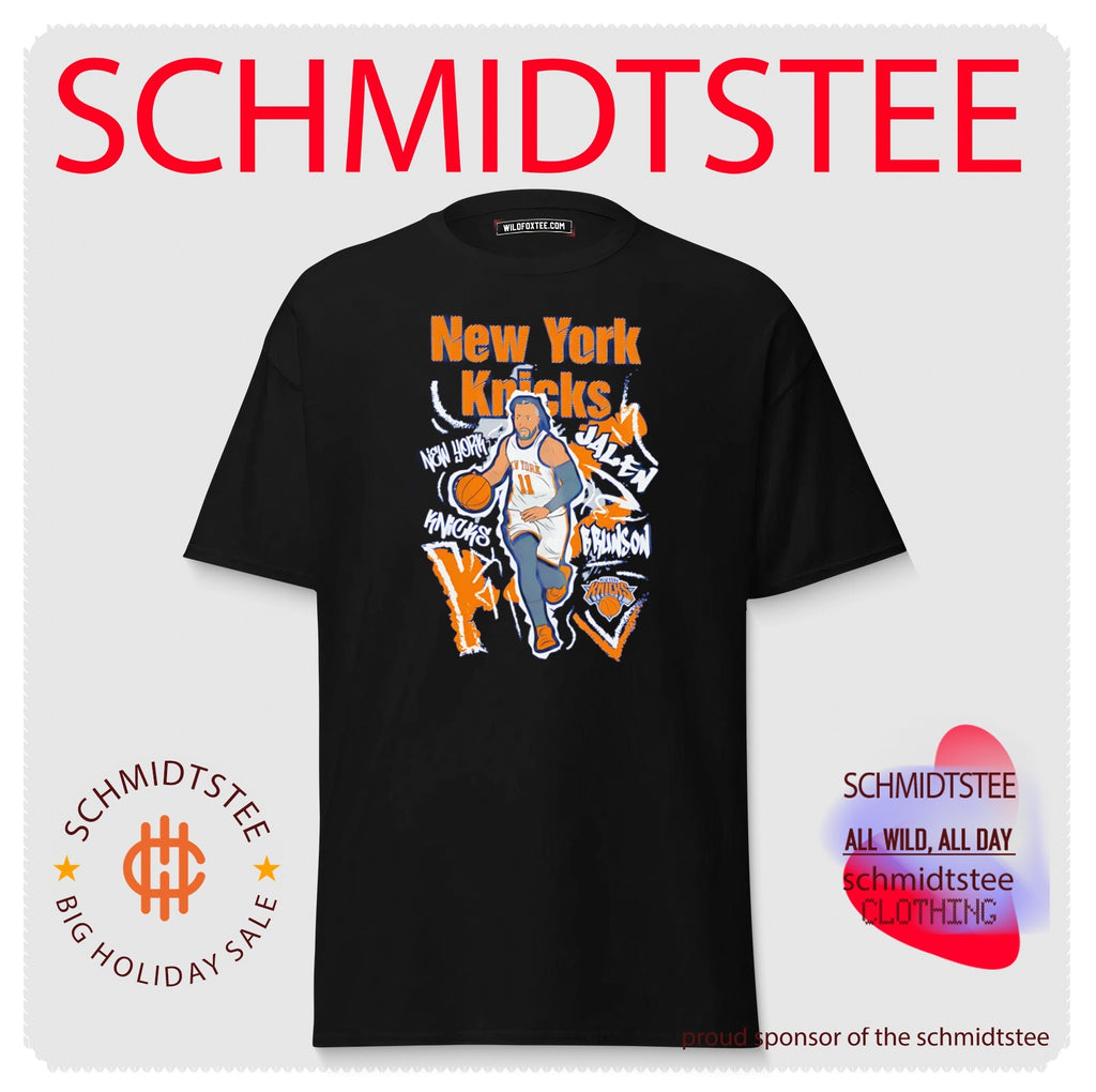 Ny Knicks Jalen Brunson chalked up running pose shirt