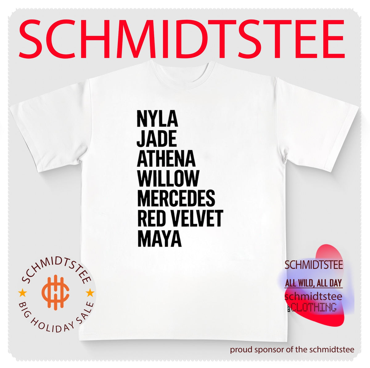 Nyla Jade Athena Willow Mercedes Red Velvet Maya Shirt