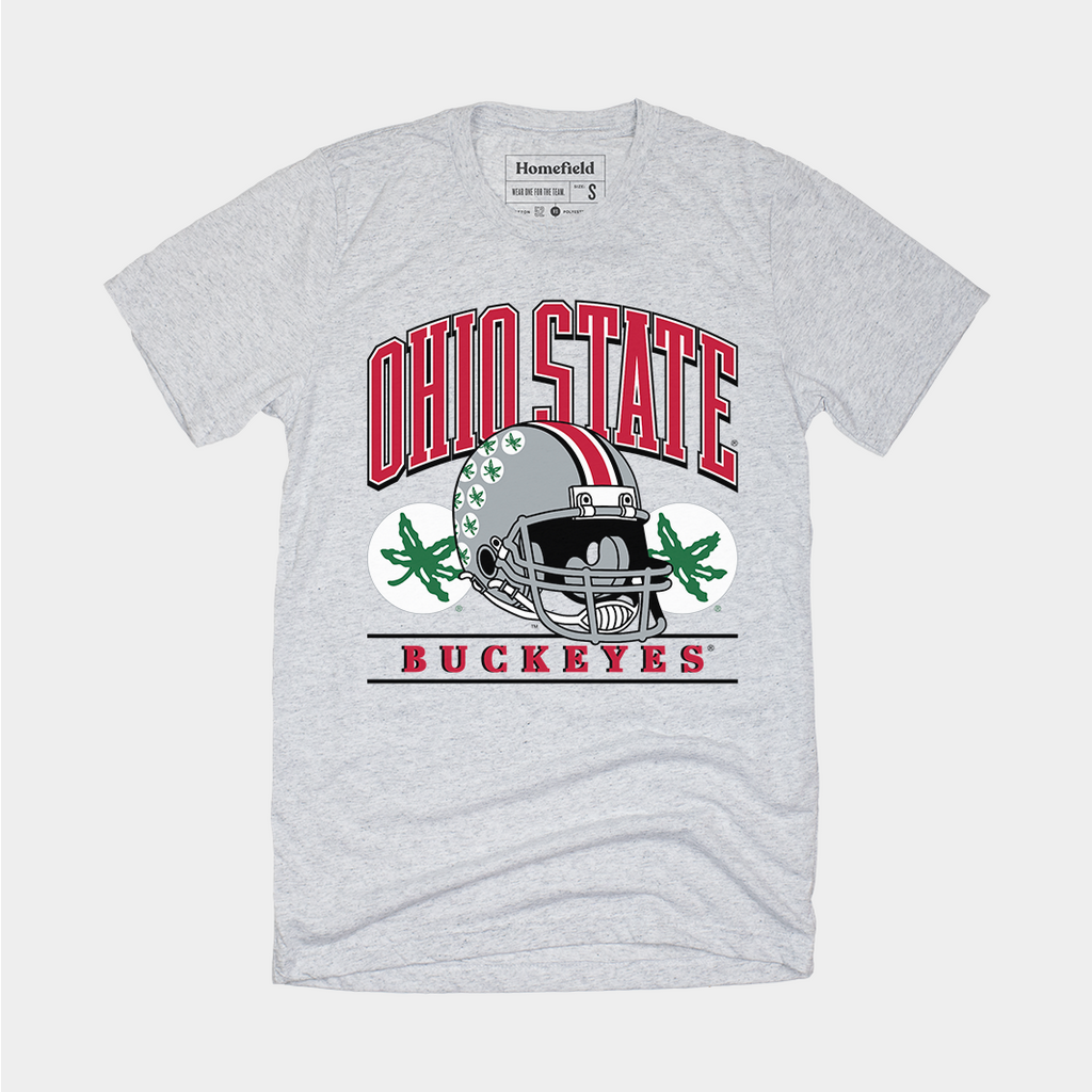 Ohio State Helmet Sticker Tee Style001 Hoodie, Sweatshirt | PureTeeCo.com (Image 1)