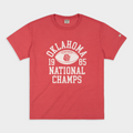 Oklahoma Football 1985 National Champions Disco Logo Vintage Heavyweight Tee Style001 Hoodie, Sweatshirt | PureTeeCo.com