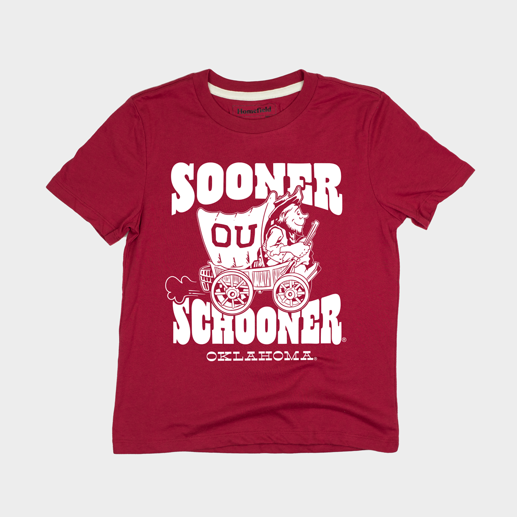 Oklahoma Sooner Schooner Cartoon Youth Tee Style001 Hoodie, Sweatshirt | PureTeeCo.com