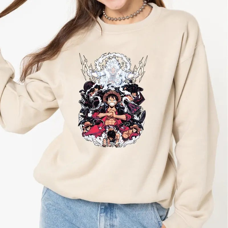 OP Gear 1 2 3 4 5 Shirt Sweatshirt #Hoodie Anime Gift Cotton Sweatshirt, #Hoodie, Comfort Colors | PureTeeCo.com