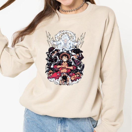 OP Gear 1 2 3 4 5 Shirt Sweatshirt Hoodie, anime gift Cotton Sweatshirt, Hoodie, Comfort Colors