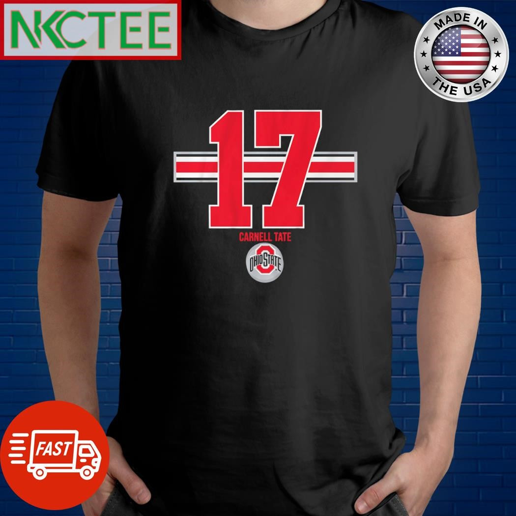 OSU Football Carnell Tate 17 Stripe Ohio State shirt